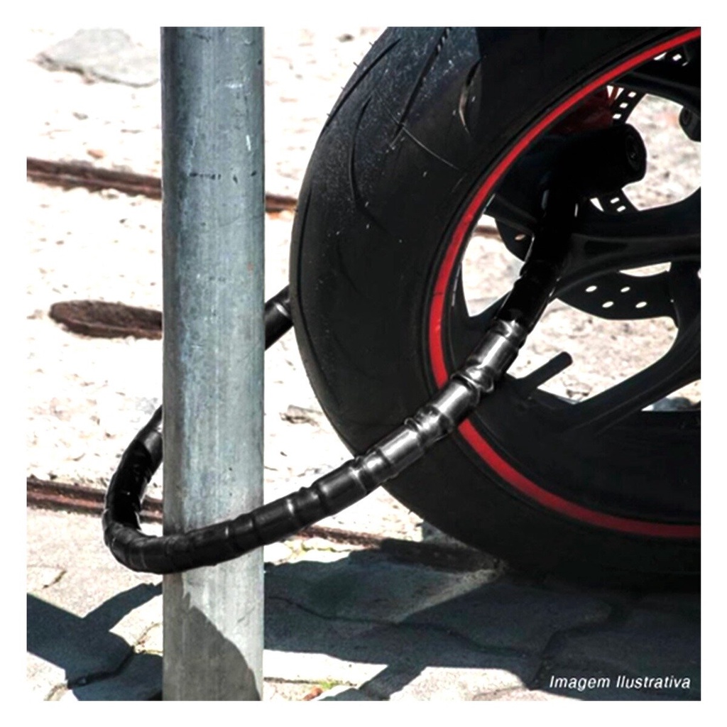 Corrente Cadeado Antifurto Bem Reforçada Moto/bike/estepe