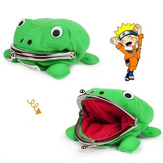“ A Mesma Carteira do Naruto ” Anime Naruto Bolsa de Pano de Pelúcia Carteira de Pelúcia Naruto Green Frog Mesmo Estilo Porta-Moedas Sapo Naruto