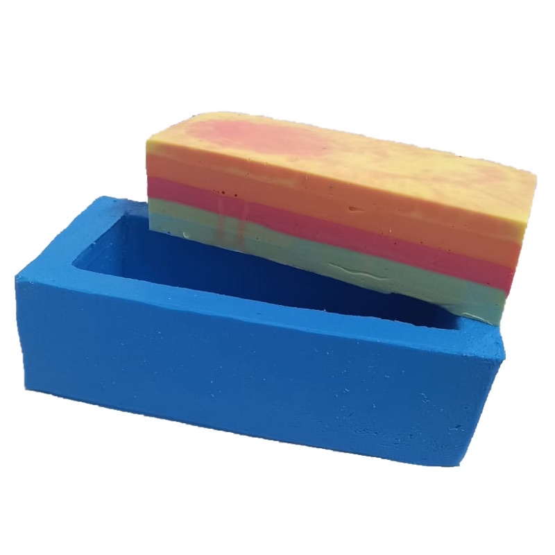 Molde de Silicone - Barra P 12 x 4,5 Sabonete Organite Resina Gesso