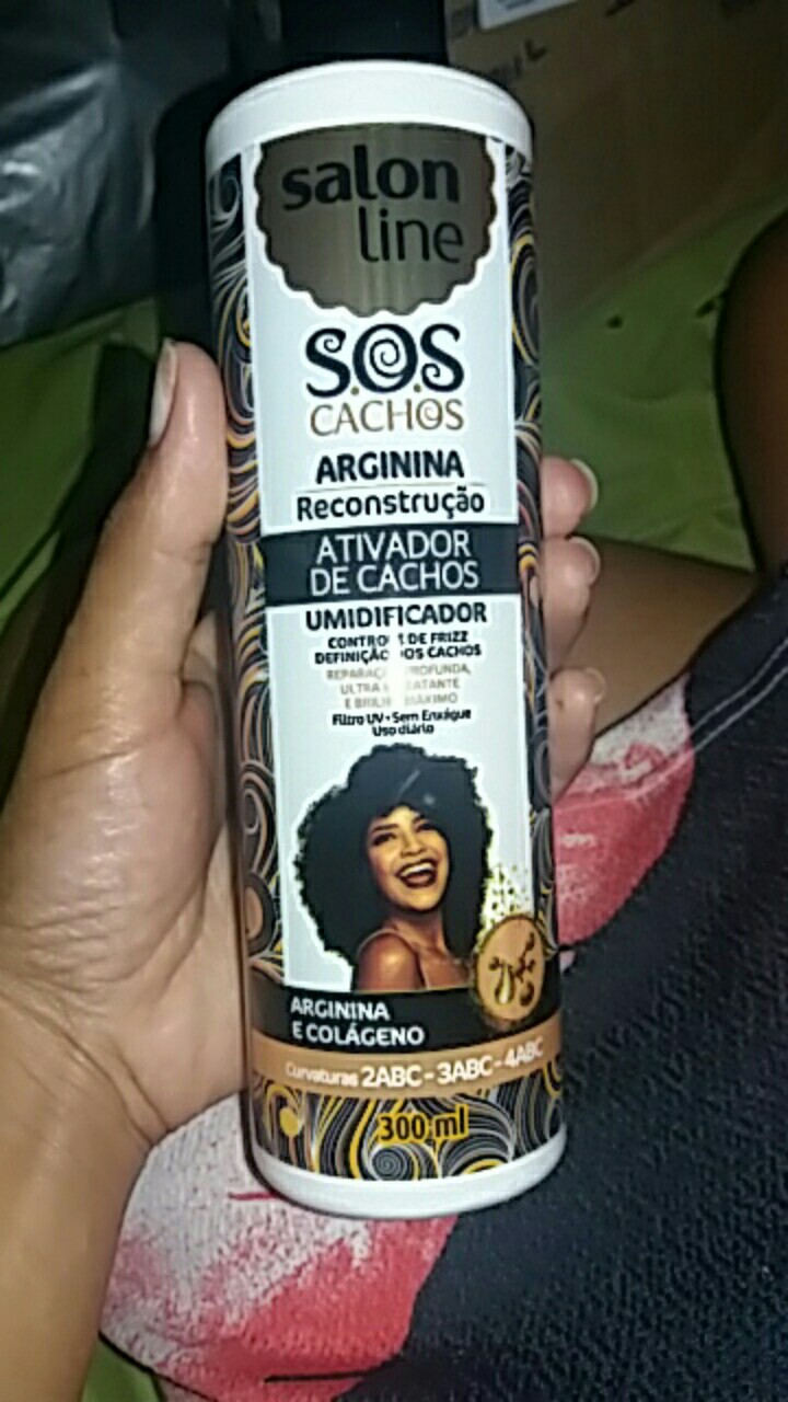 Ativador De Cachos Reconstrucao Arginina S O S Cachos 300ml Salon Line Shopee Brasil