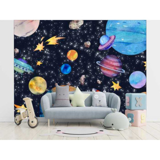 Papel De Parede Infantil Espaço Premium