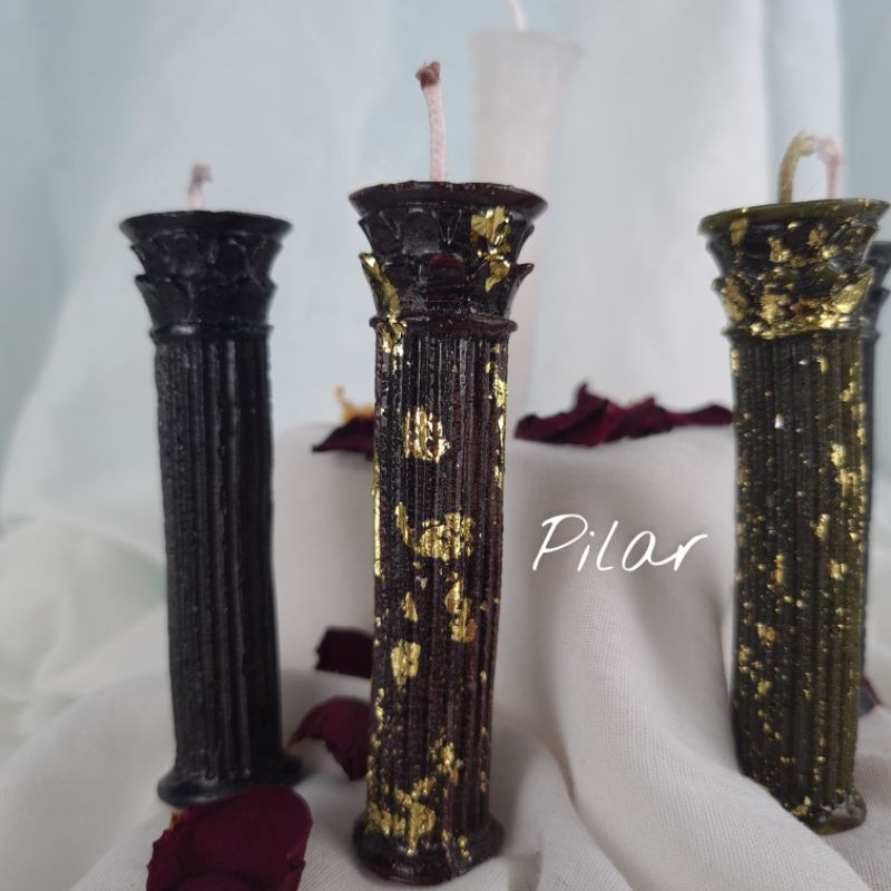 Conjunto de 2 diosa arpista Torso/los pilares Vela Perfumada Antigua Grecia lacoon