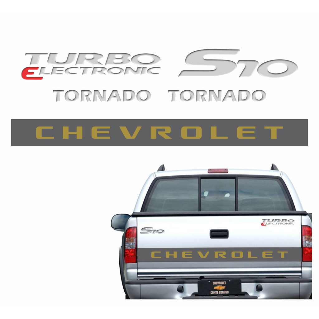 Kit Adesivos S10 Tornado Turbo 2007 + Faixa Prata R780