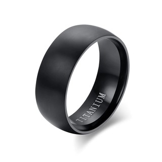 Anel Titânio Preto/ Prata Masculino (CÓD 16 )