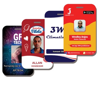 Crachás em Pvc Personalizados Kit 4UND em Oferta na Shopee