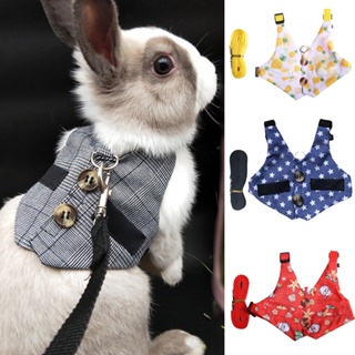 Coelho Arnês E Trela Set Ao Ar Livre Pet Arreios Para Animais De Pequeno Porte Coelhos Cães Vaços De Chá Bunny Cat Suit em Oferta na Shopee