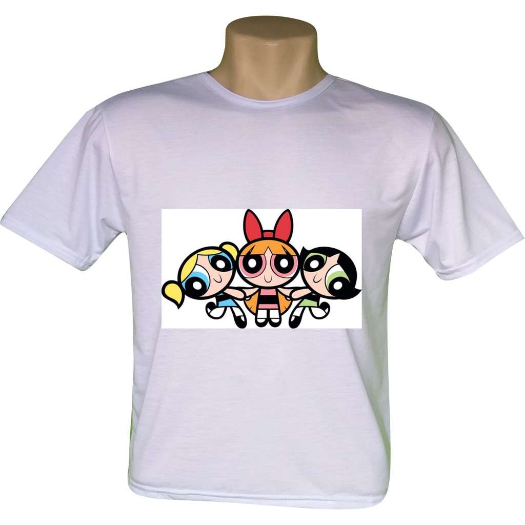 Blusa Camisa Estampada Infantil Personalizada As Meninas Superpoderosas