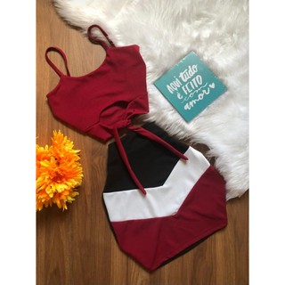 Blusa + Saia Tricolor (CREPE DIOR) Valoriza formas! Só Hoje