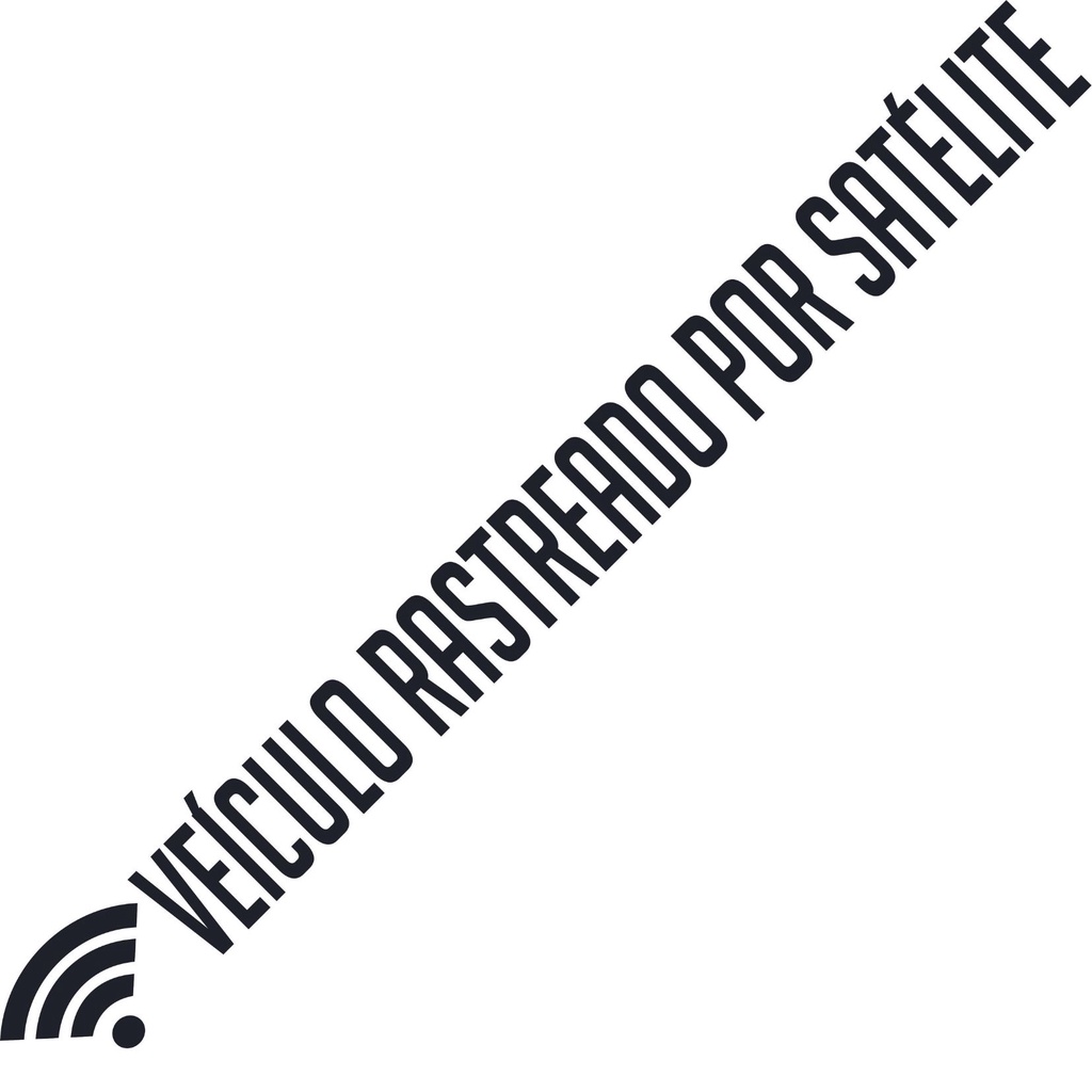 Adesivo Veículo Rastreado por Satélite Grande Carro caminhão