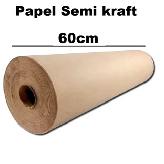 Papel Semi Kraft Bobina 60cm 2kg Pardo Emb. /50metros em Oferta na Shopee