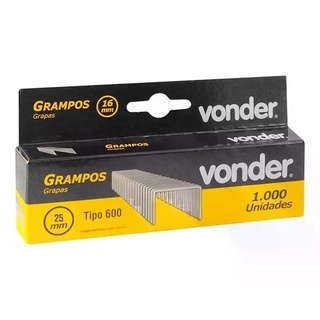 Grampo para Grampeador Pinador 25MM GPE 916 com 1000 Peças VONDER