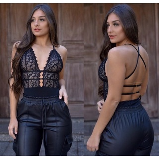 Body Renda Com Bojo Feminino Preto Alcinha Tendência
