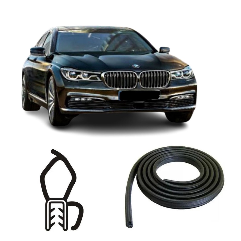 BORRACHA DO PORTA MALAS PRETA COM ABA BMW 740LI em Oferta na Shopee