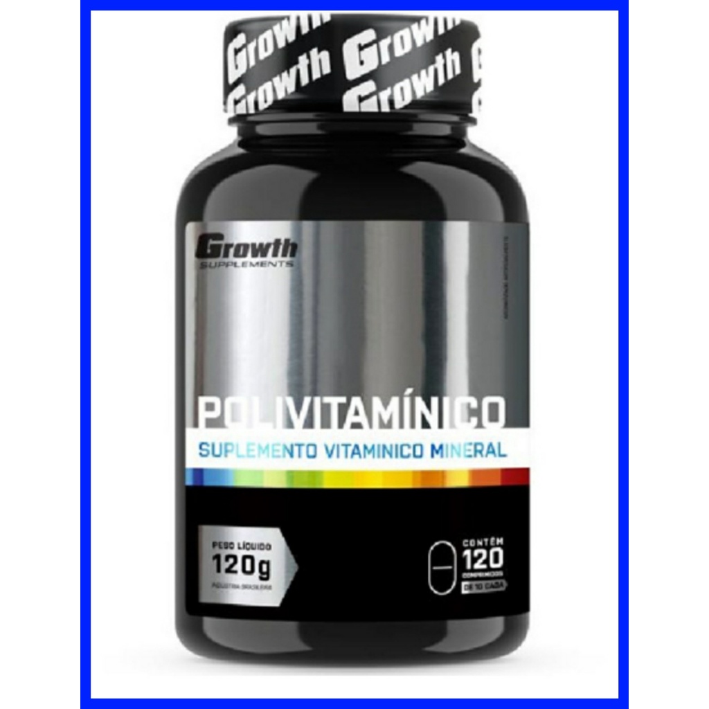 Polivitaminico Mastigavel 120 Comp Sabor Laranja Growth Supplements