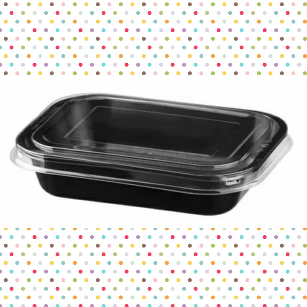 25 un Bandeja Retangular 800 ml Forneável Preta c/Tampa Pet Cristal G240 Galvanotek Premium em Oferta na Shopee
