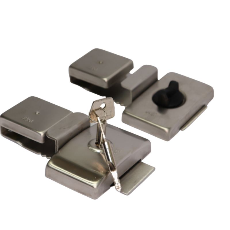 kit 1 Fechadura Porta de vidro correr JBM modelo FC1 e 1 Fechadura JBM modelo FC2 15cm