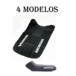 Capa De Banco Antiderrapante/Carbono - Honda Xlx 350 Sahara Com Escrita - Preto/Vermelho/Azul/Cinza
