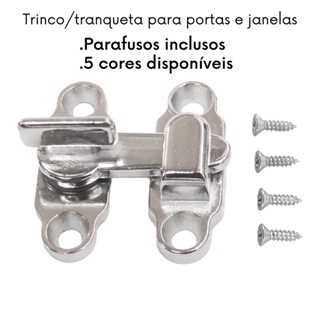 Fecho Trinco elite Portinhola Tranqueta zamac para portas, janelas e portões. em Oferta na Shopee