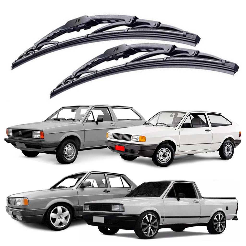 Par Palhetas Limpador Para-brisa Ferro Para Carro Volkswagen Gol Parati Saveiro G1 . em Oferta na Shopee