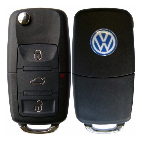 Chave carcaça canivete original Volksvagen Gol G5 Polo Fox 3 botões