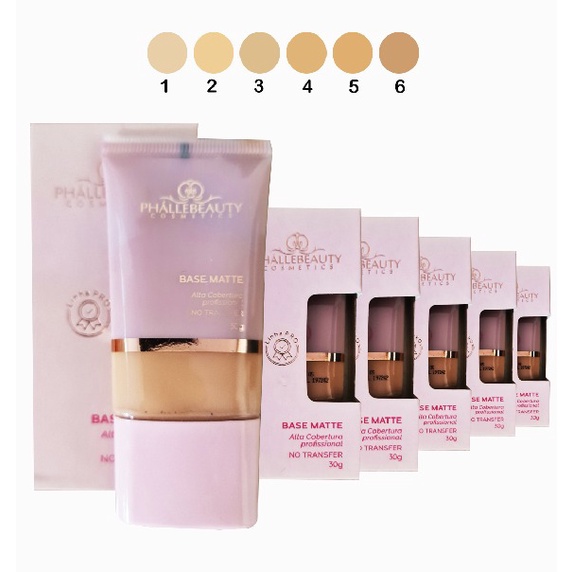 Lançamento Base Matte Alta Cobertura 30g PhalleBeauty