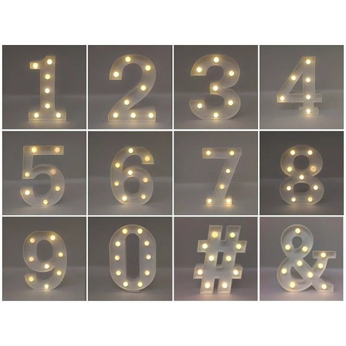 Letra Luminária Led 3 D Luminosa De A - Z Numero 0-9 01 Un.