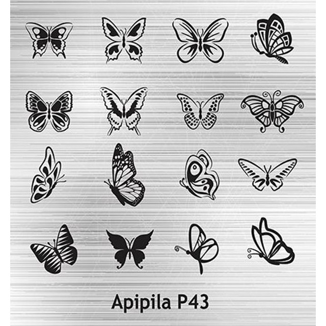 Placa Para Carimbo de Unha Modelo P43 Apipila