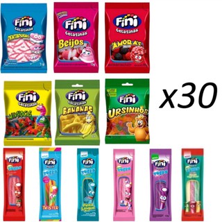 Kit com 30 pacotes Bala Fini Sabores Variados