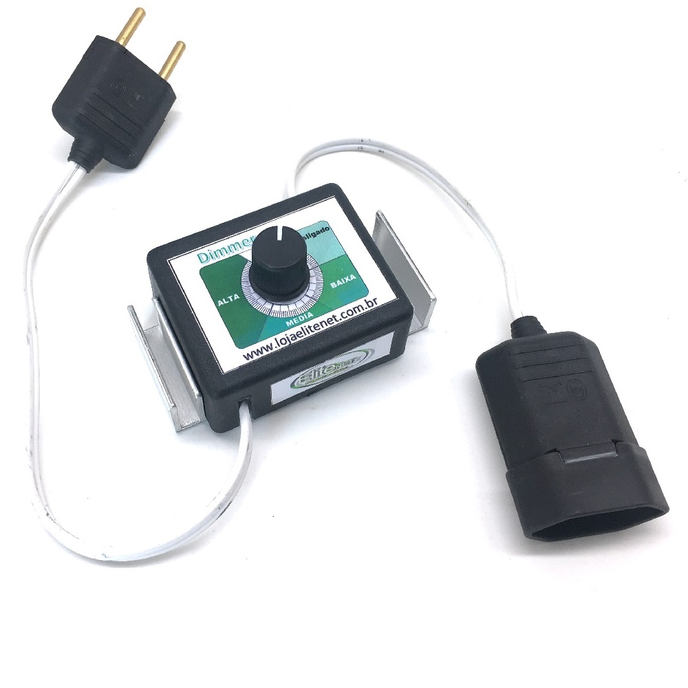 Controle Dimmer para Exaustor de Cozinha, Churrasqueira ou Banheiro com Tomada (dimerizavel)