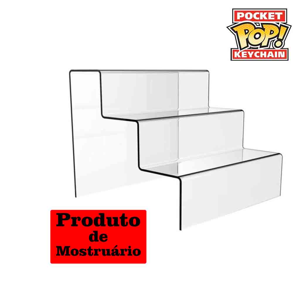 Escadinha para Funko Pocket Action Figure 33x5x5 cm Mostruário Avaria