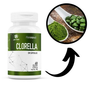 Clorella Cápsulas Original Detox Emagrecer 500mg Jan Rosê