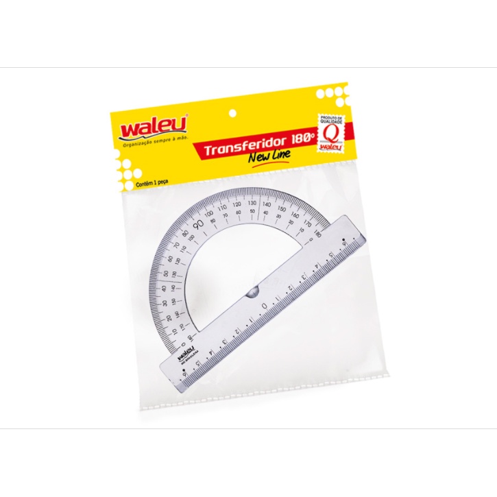 Transferidor 180° Waleu - Cristal em Oferta na Shopee