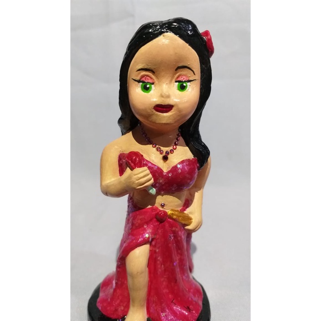 Estatua Imagem Pomba Gira Mirim / Exu Mirim Menina Em Gesso 15cm
