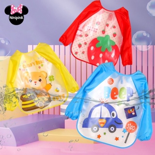 Babador De Plástico Avental Manga Longa Impermeável Atividades Infantil Alimentação em Oferta na Shopee