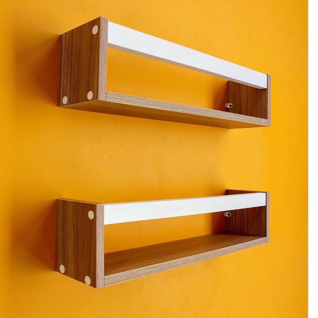 Kit 2 Nichos Porta Livros Infantis Prateleira Organizadora de Bonecos Estante de Brinquedos Ripa Mdf madeira 55 cm