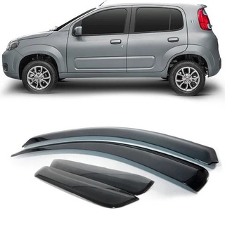 Calha de Chuva Fumê JG Completo para o FIAT NOVO UNO - Ano de aplicação 2010 à 2018 - 4 portas