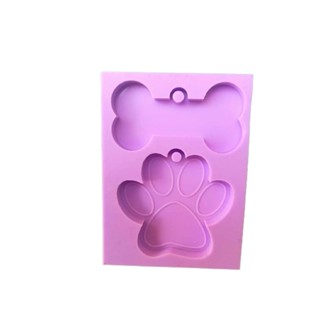 R12 Molde de silicone resina chaveiro pingente brinco osso pata em Oferta na Shopee