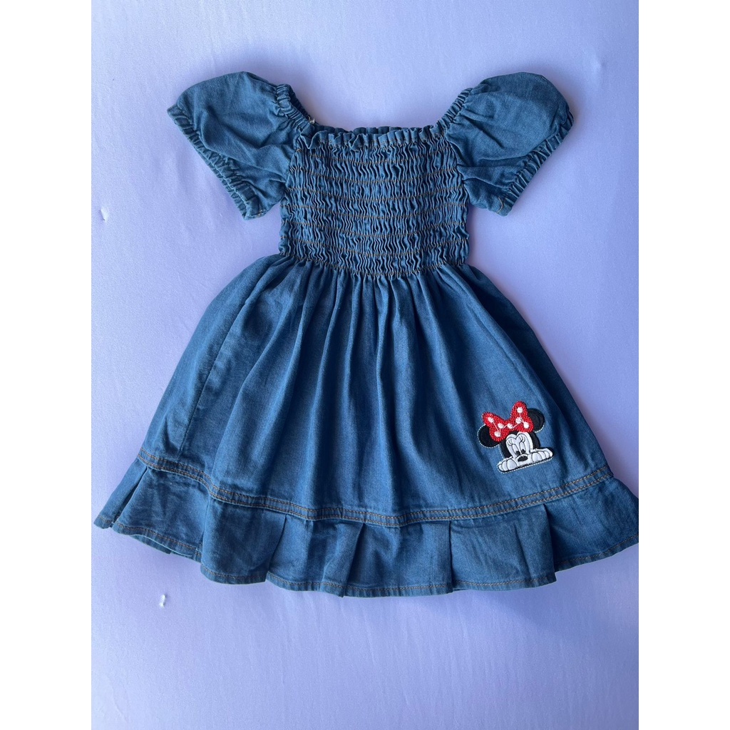 Vestido Infantil Jeans Vestido Festa Infantil Vestidinho Infantil Vestido Menina Envio Imediato