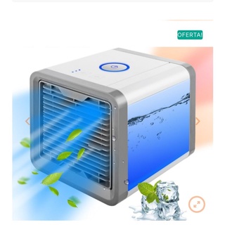 Mini Ar Condicionado Portátil de mesa Arctic Air Cooler Umidificador Climatizador comLuz Led