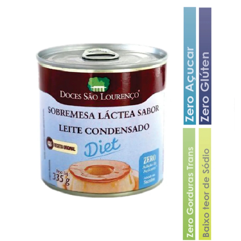 São Lourenço Leite Condensado Diet Sem Gluten 335g Lata