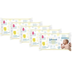 Kit com 5 Johnson's Baby Toalhinhas Recém-Nascido 480 unidades