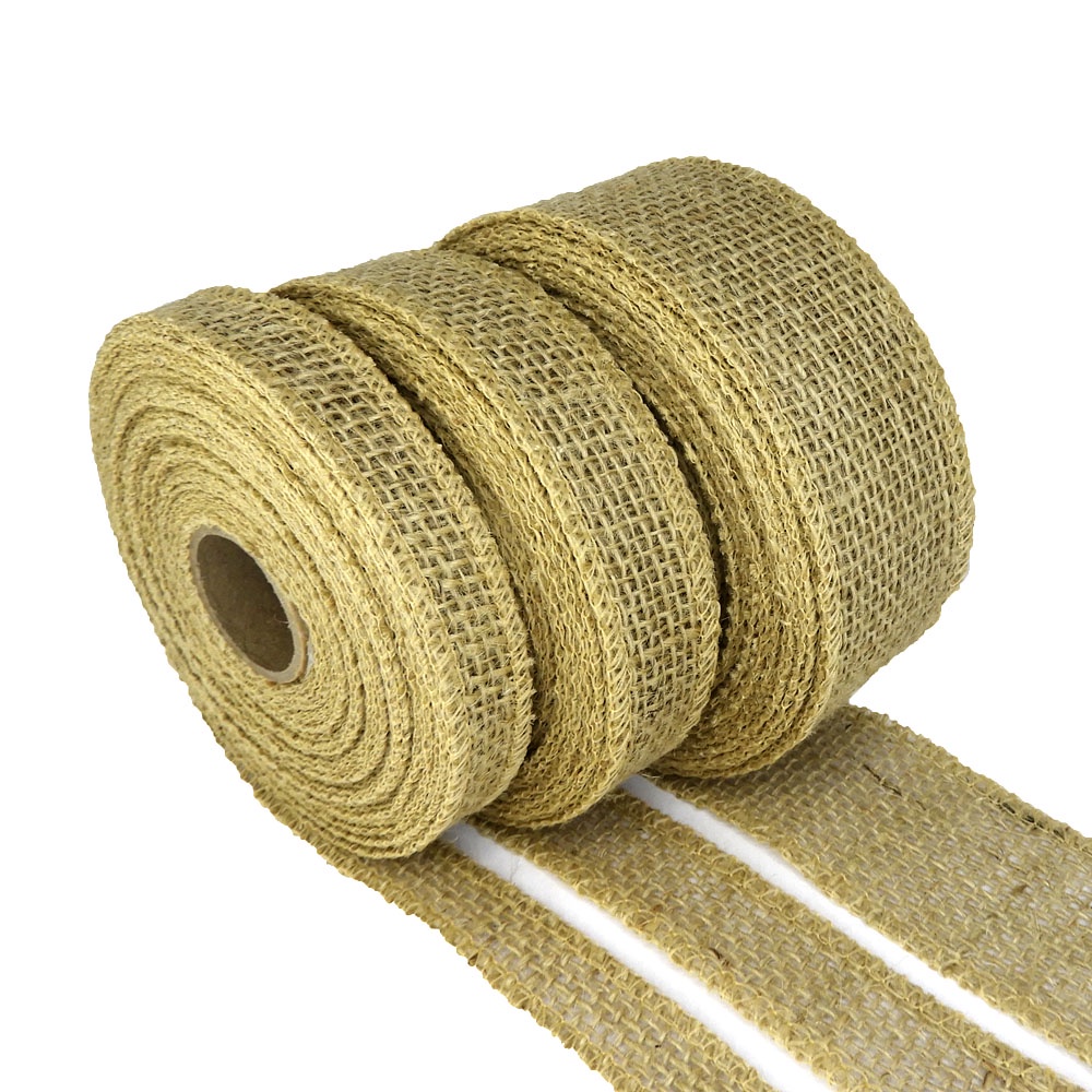 Fita de Juta Natural Trama Estreita 9,5m em Oferta na Shopee