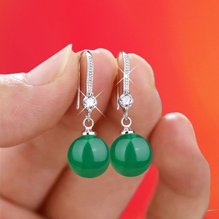 Brincos De Gota De Jade Natural Para Mulheres Luxuoso 925 Pedras Preciosas Pérola Diamante Designer Presentes Festa De Casamento Noiva Presente Joalheria