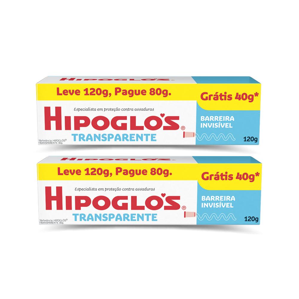 Kit com 2 Cremes Preventivo Contra Assaduras Hipoglós Transparente 120g em Oferta na Shopee