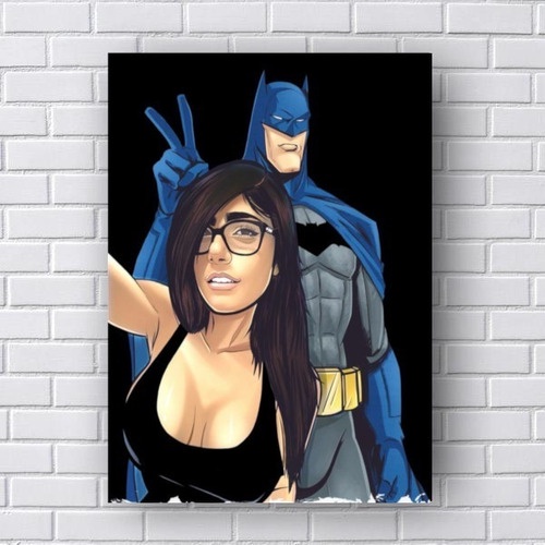 Placa Decorativa Batman E Mia Khalifa Geek