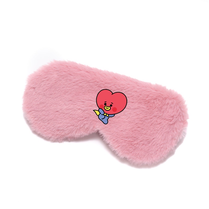 Detalhes do Kpop Bts Bt21 Máscara De Olho Bebê Série Viagem Suave Acolchoado Sono Capa Relaxamento Dormir Blindfold