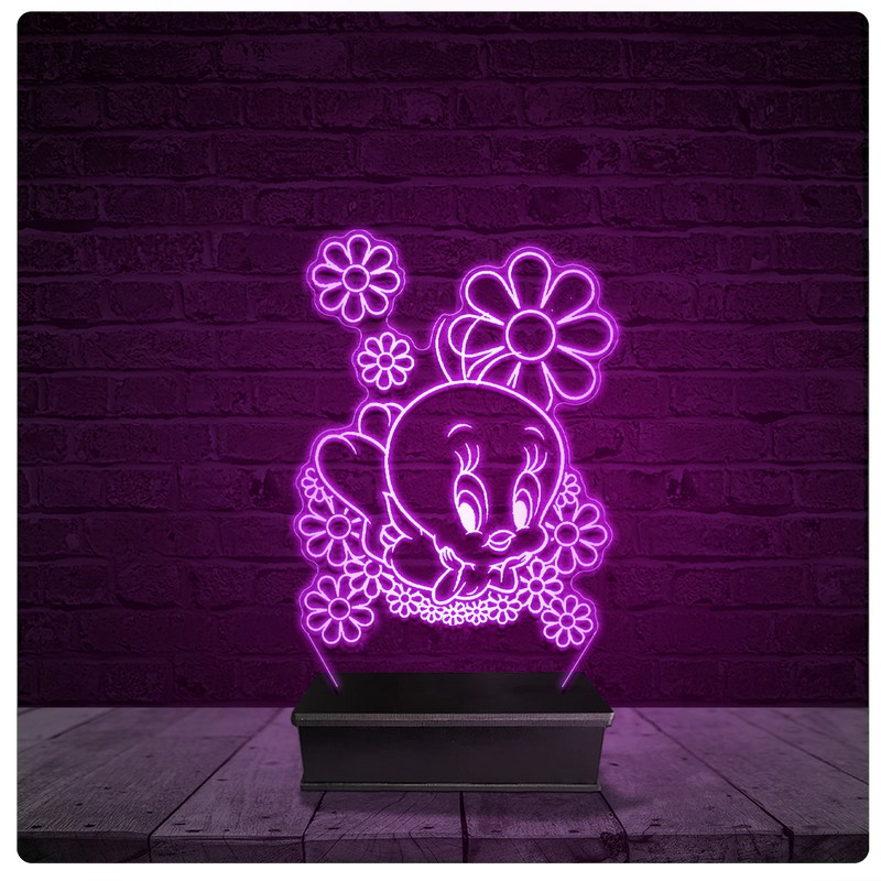 Luminária e Abajur Acrílico Led - Piu-Piu Frajola 10