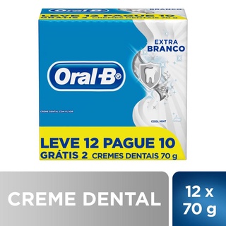 Creme Dental Oral-B Extra Branco 70g - Leve 12 Pague 10