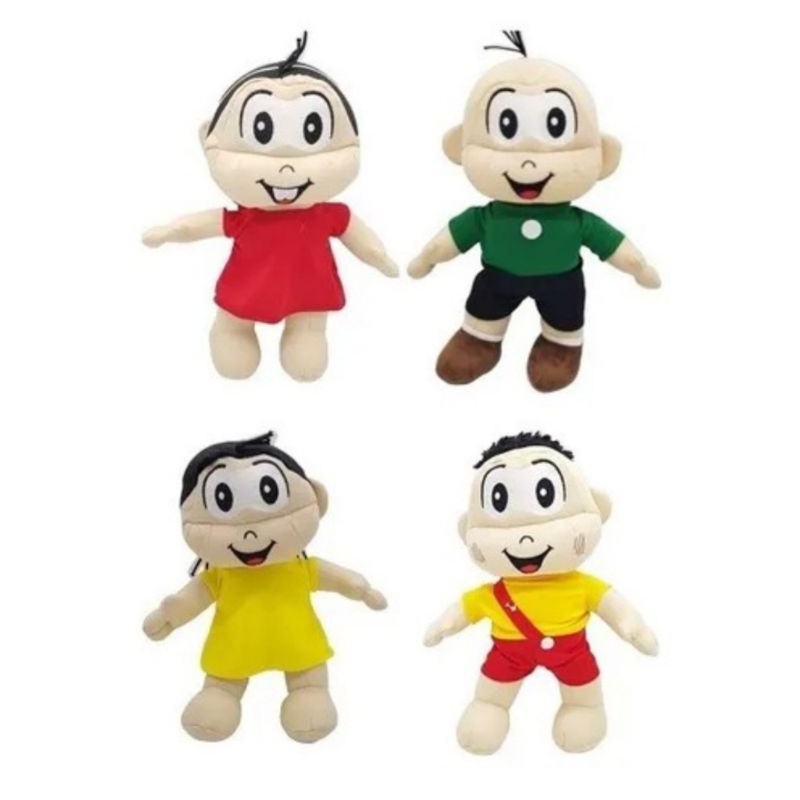 4 Pelúcias Boneco Turma Da Mônica Magali Cebolinha Cascão Brinde Shopee Brasil 5613