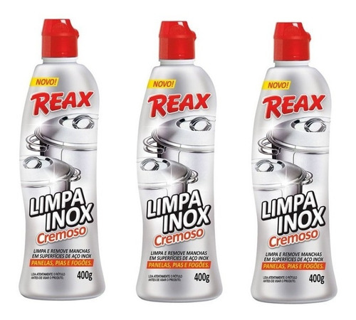 Kit 3 Limpa Inox Removedor De Manchas Superfície De Aço | Shopee Brasil
